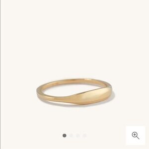 Mejuri Slim Signet 14K Yellow Gold Ring